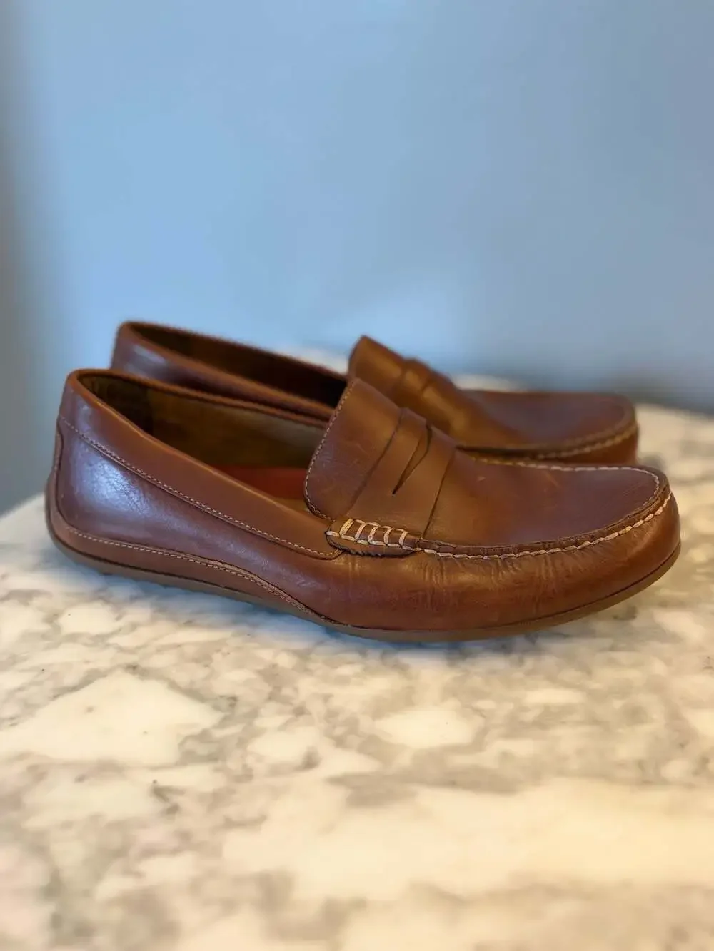 Florsheim Driver Men's Leather Penny Loafers Academic Grandpa-core